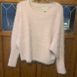 New with tags, baby pink, fuzzy Jessica Simpson sweater